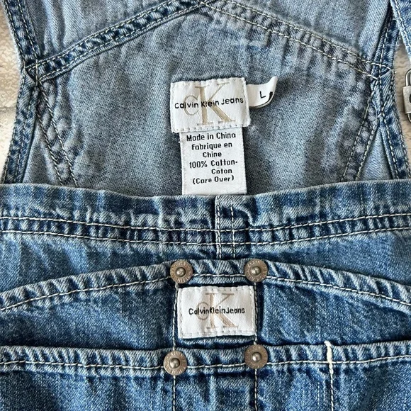 Calvin Klein Jeans Blue Denim Overalls Vintage - Picture 2 of 9